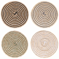 Lot de 4 sets de table ronds en paille tressée Ø38 cm Spiral Promotion