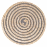 Set aus 4 runden Platzsets aus geflochtener Stroh Ø38cm Spiral Verkauf