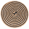 Set aus 4 runden Platzsets aus geflochtener Stroh Ø38cm Spiral Angebot
