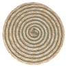 Set aus 4 runden Platzsets aus geflochtener Stroh Ø38cm Spiral Sales