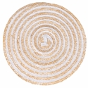 Lot de 4 sets de table ronds en paille tressée Ø38 cm Spiral Réductions