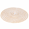 Set aus 4 runden Platzsets aus geflochtener Stroh Ø38cm Spiral Modell