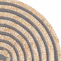 Set aus 4 runden Platzsets aus geflochtener Stroh Ø38cm Spiral Maße