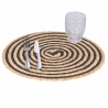 Set aus 4 runden Platzsets aus geflochtener Stroh Ø38cm Spiral Kauf