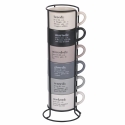 Set di 6 tazzine da caffè in porcellana 90ml con stand Victionary Week Promozione