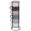 Set di 6 tazzine da caffè in porcellana 90ml con stand Victionary Week Modello