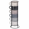 Set di 6 tazzine da caffè in porcellana 90ml con stand Victionary Week Modello