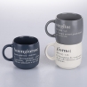 3er-Set stapelbare Vorratsbecher aus Steingut, 350 ml, mit Schriftzügen, Victionary L Angebot