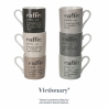 Set aus 6 Porzellan-Espressotassen mit Schriftzügen 90ml Victionary Caffè Angebot