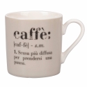 Set di 6 tazzine da caffè in porcellana con scritte 90ml Victionary Caffè Saldi
