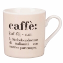 Set aus 6 Porzellan-Espressotassen mit Schriftzügen 90ml Victionary Caffè Rabatte