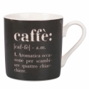 Set aus 6 Porzellan-Espressotassen mit Schriftzügen 90ml Victionary Caffè Lagerbestand