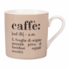 Set aus 6 Porzellan-Espressotassen mit Schriftzügen 90ml Victionary Caffè Auswahl