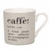 Set aus 6 Porzellan-Espressotassen mit Schriftzügen 90ml Victionary Caffè Modell