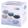 Set de 6 tasses à café en porcelaine 90 ml avec soucoupes Shade of Ocean Caractéristiques