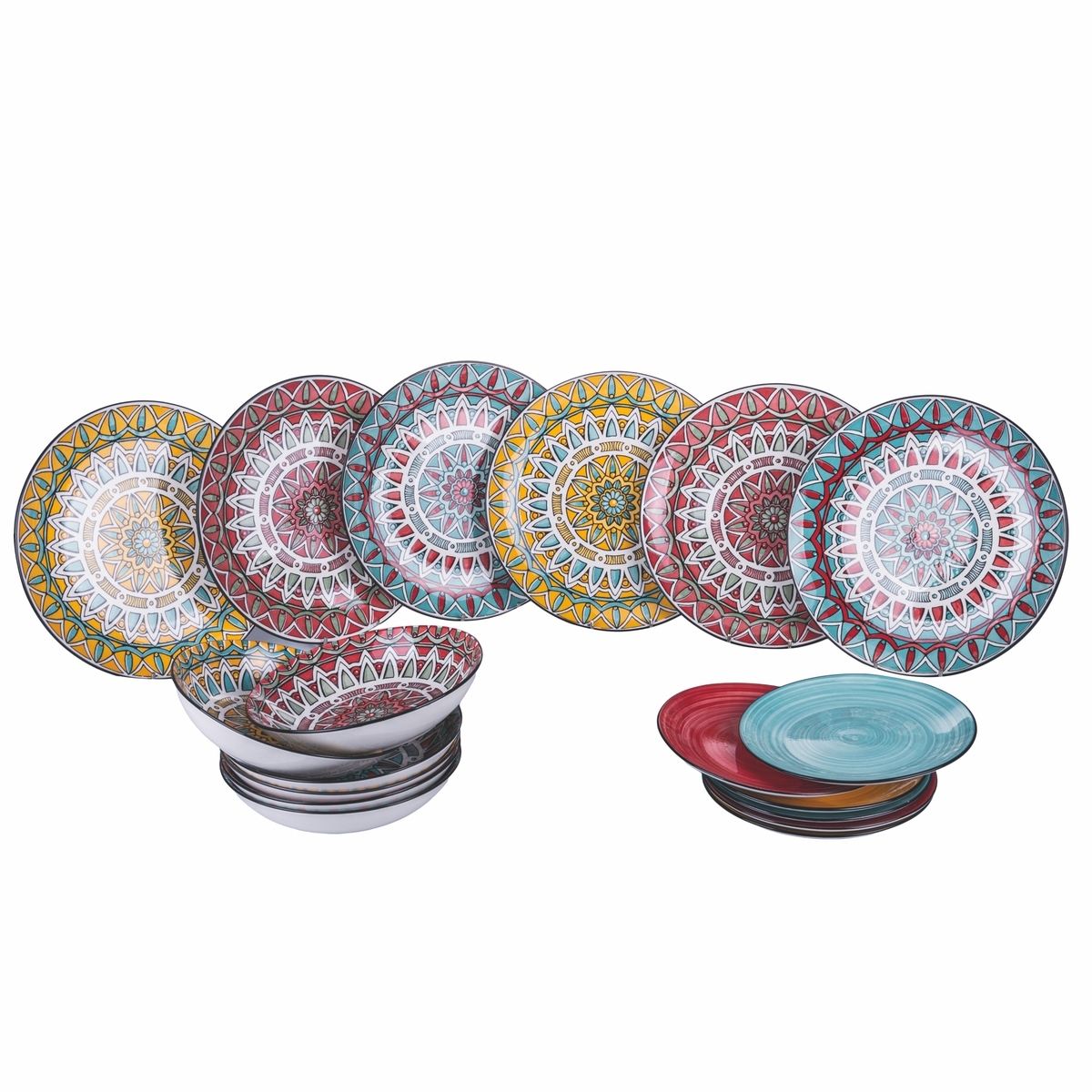 Servizio di piatti 18 pezzi in porcellana 6 persone Maya Promozione Servizio di piatti 18 pezzi in porcellana 6 persone Maya Promozione