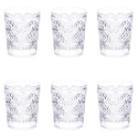 Set di 6 bicchieri acqua in vetro con superficie lavorata 240ml Marrakech Promozione