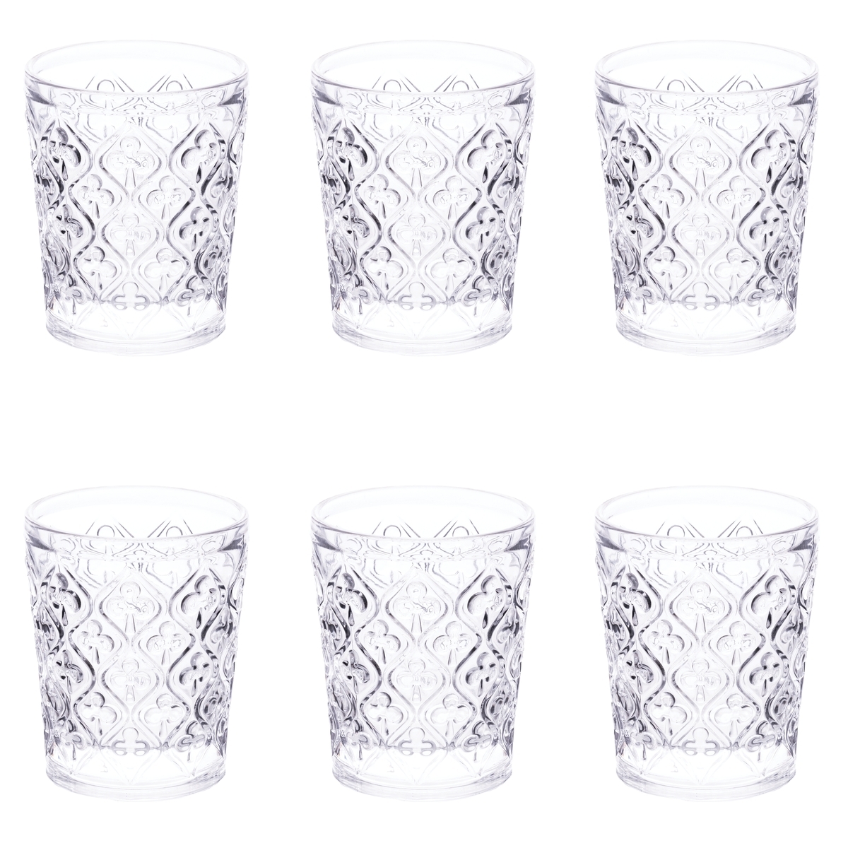 Ensemble de 6 verres à eau en verre texturé 240 ml Marrakech Promotion Ensemble de 6 verres à eau en verre texturé 240 ml Marrakech Promotion