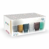 Set de 6 verres à eau 350 ml avec surface texturée Géométrie 