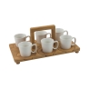 Set di 6 tazzine in porcellana da caffè 90ml con vassoio Essential Offerta
