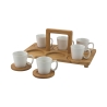 Set di 6 tazzine in porcellana da caffè 90ml con vassoio Essential Vendita