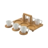 Set di 6 tazzine in porcellana da caffè 90ml con vassoio Essential Saldi