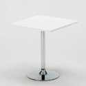 Tavolino Quadrato Bianco 70x70 cm con 2 Sedie Colorate Trasparenti Dune Titanium Caratteristiche