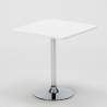 Weiß Quadratisch Tisch und 2 Stühle Farbiges Transparent Grand Soleil Dune Titanium Eigenschaften