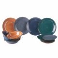 Servizio di piatti 12 pezzi in gres 4 persone Baita Winter Promozione