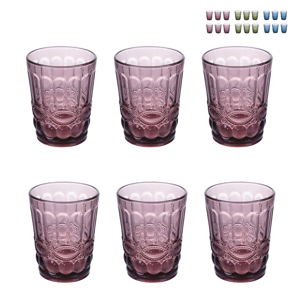 Ensemble de 6 verres à eau 280 ml avec décor en relief Nobilis 2 Offre Ensemble de 6 verres à eau 280 ml avec décor en relief Nobilis 2 Offre