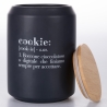 Barattolo cookie nero con coperchio in bambù 1,6L Victionary G Vendita
