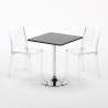 Table Carrée Noire 70x70cm Avec 2 Chaises Colorées Grand Soleil Set Intérieur Bar Café B-Side Phantom Caractéristiques