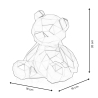 Scultura in resina laccata orsetto low poly statua moderna Rimo-L Catalogo