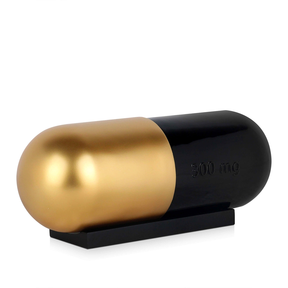 Skulptur Harz modern Pille gold und schwarz Sira-GB Aktion Skulptur Harz modern Pille gold und schwarz Sira-GB Aktion