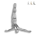 Scultura moderna da parete tuffatore in resina effetto metallo Veda-M Modello