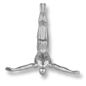 Scultura moderna da parete tuffatore in resina effetto metallo Veda-M Prezzo