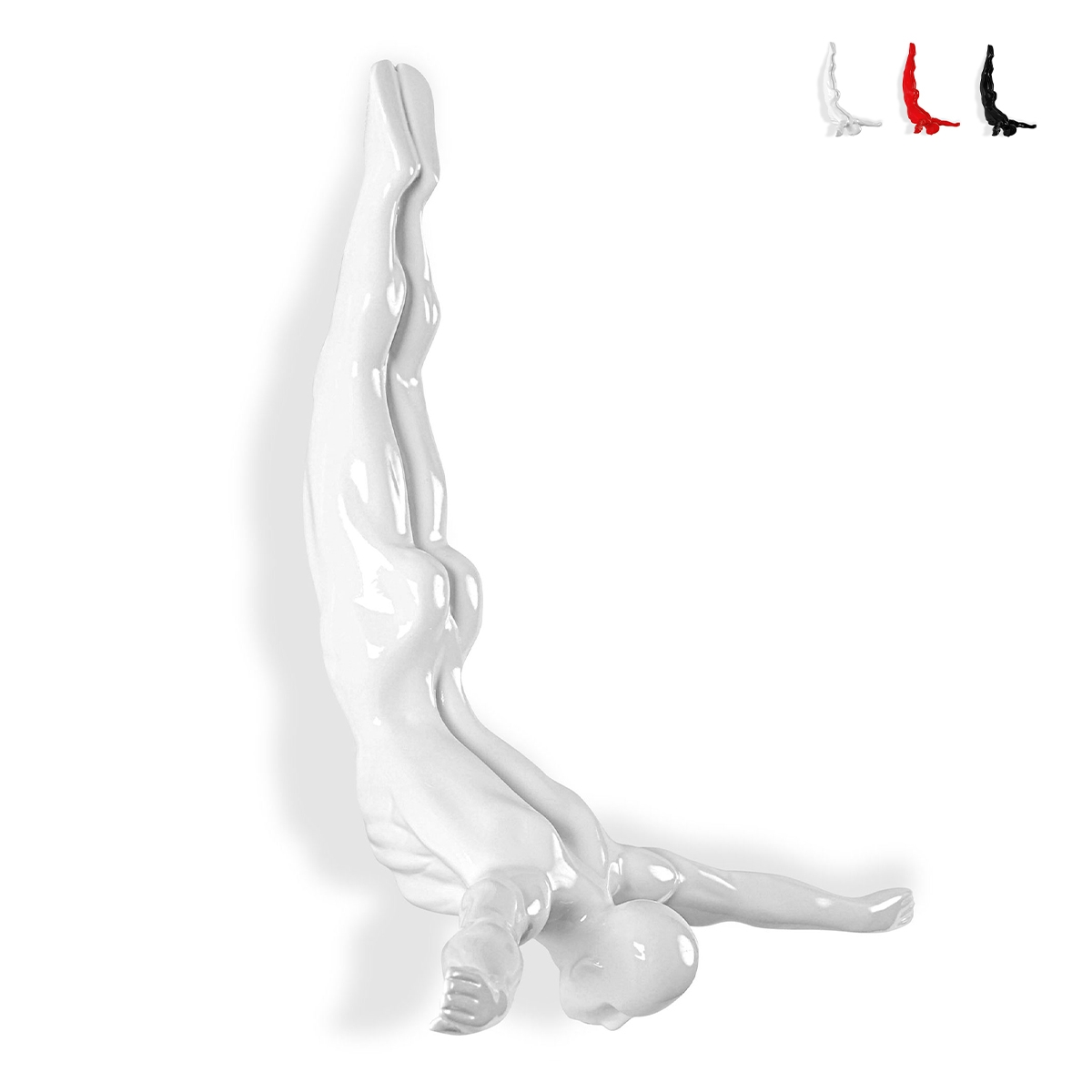 Scultura da parete in resina laccata statuetta tuffatore Veda-L Promozione Scultura da parete in resina laccata statuetta tuffatore Veda-L Promozione