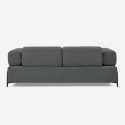 Divano modulare 3 posti design moderno componibile con tavolini Diadema Stock