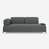 Divano modulare 3 posti design moderno componibile con tavolini Diadema Saldi