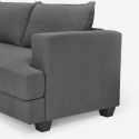 Divano design angolare 3 posti moderno in tessuto grigio Alhena Catalogo