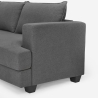Divano design angolare 3 posti moderno in tessuto grigio Alhena Catalogo