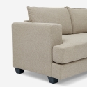 Divano 3 posti angolare di design con penisola in tessuto beige Avior Catalogo