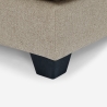 Divano 3 posti angolare di design con penisola in tessuto beige Avior Stock
