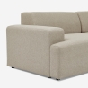 Divano design moderno 3 posti con chaise longue destra in tessuto Toliman Stock