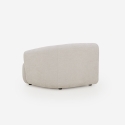 Divano design moderno componibile 2 posti in tessuto con pouf Yuna-2P Scelta