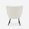 Sessel Wohnzimmer modern aus weißem Bouclé-Stoff Womb Katalog