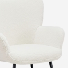 Poltrona da salotto moderna in tessuto bouclé bianco Womb Stock