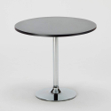 Tavolino bar rotondo quadrato nero bianco 70x70 Bistrot Modello