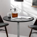 Kaffee Tisch Rund und Quadratisch Weiß Schwarz 70x70 Bistrot Rabatte