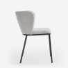 Sedia per sala da pranzo di design moderno in tessuto gambe nere Lasta Misure